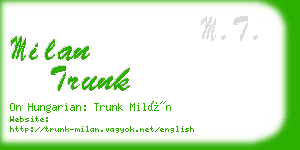 milan trunk business card